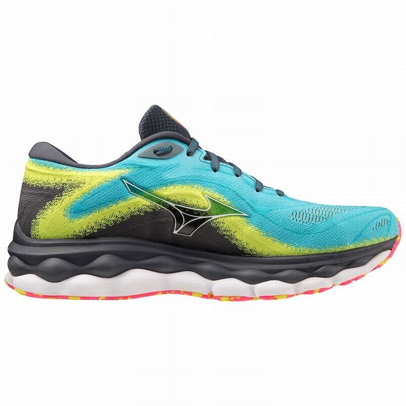 Mizuno Wave Sky 7 Παπουτσια για Τρεξιμο ανδρικα μπλε ασπρα | Greece M0813PE