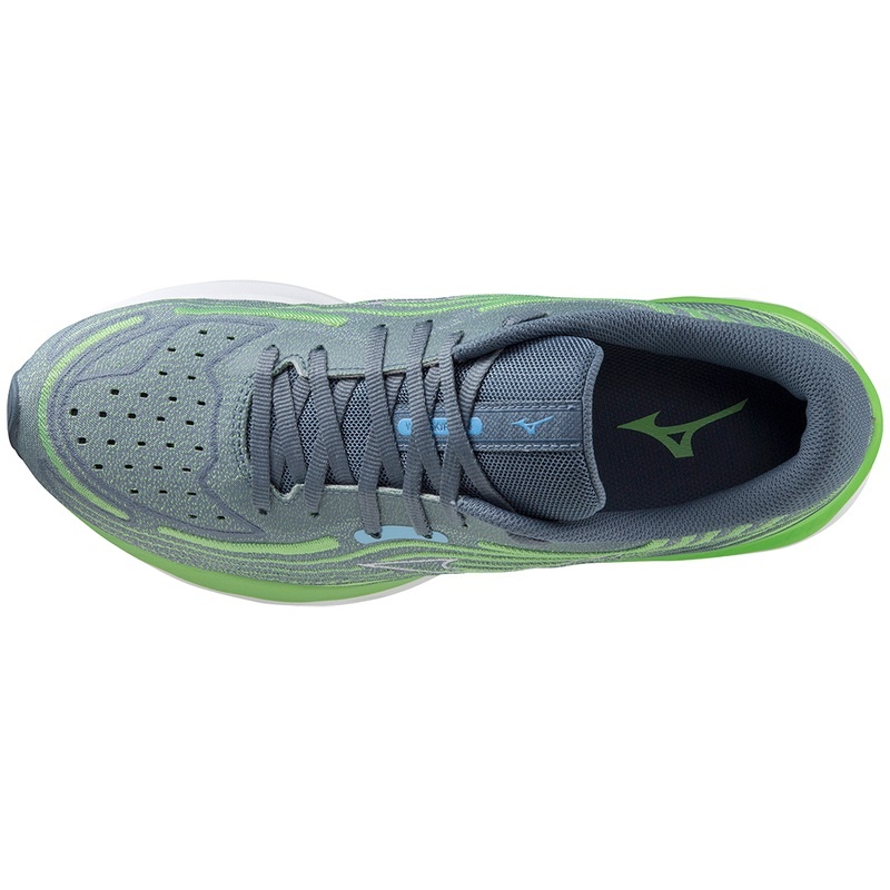 Mizuno Wave Skyrise 4 Παπουτσια για Τρεξιμο ανδρικα πρασινο μπλε | Greece M4289ZQ