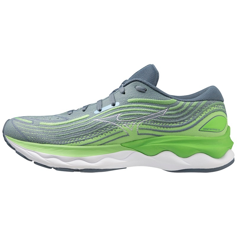 Mizuno Wave Skyrise 4 Παπουτσια για Τρεξιμο ανδρικα πρασινο μπλε | Greece M4289ZQ