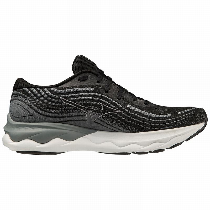 Mizuno Wave Skyrise 4 Παπουτσια για Τρεξιμο ανδρικα μαυρα ασπρα | Greece M8360IR