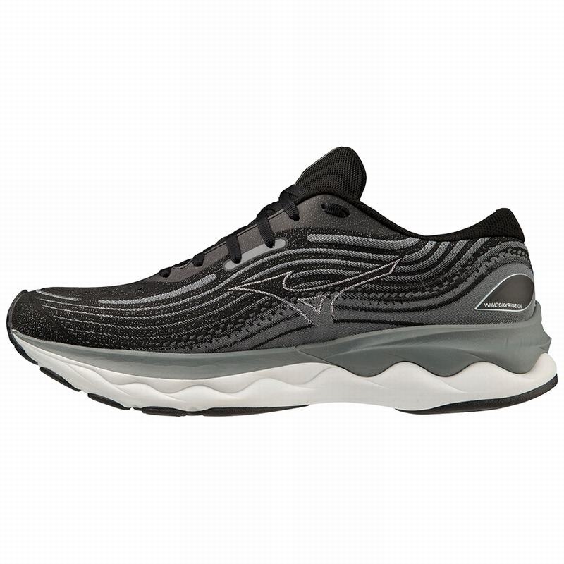 Mizuno Wave Skyrise 4 Παπουτσια για Τρεξιμο ανδρικα μαυρα ασπρα | Greece M8360IR