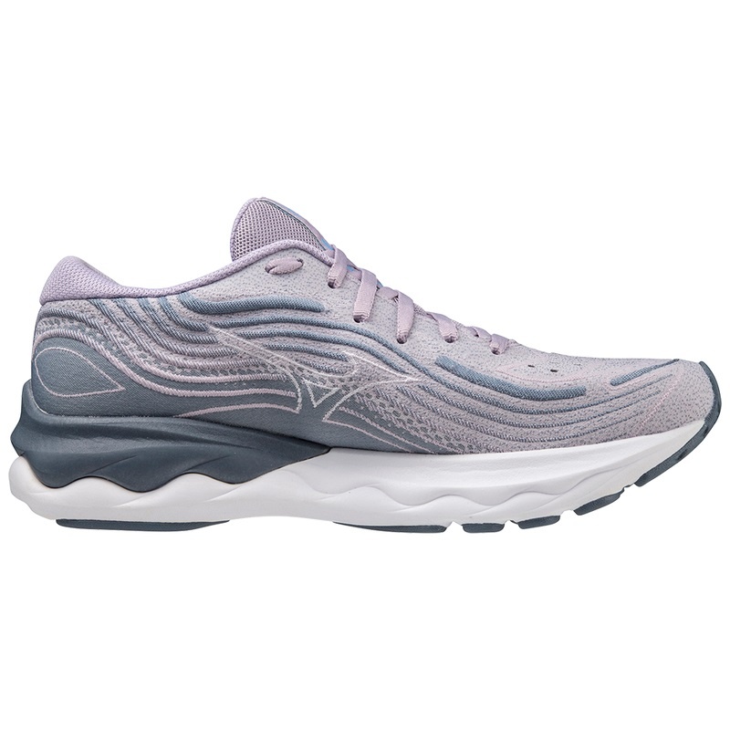 Mizuno Wave Skyrise 4 Παπουτσια για Τρεξιμο γυναικεια μωβ ασπρα μπλε | Greece M3517JE