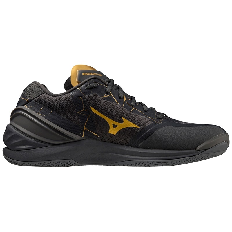 Mizuno Wave Stealth Neo Παπουτσια Χαντμπολ ανδρικα μαυρα χρυσο χρωμα | Greece M3915YG