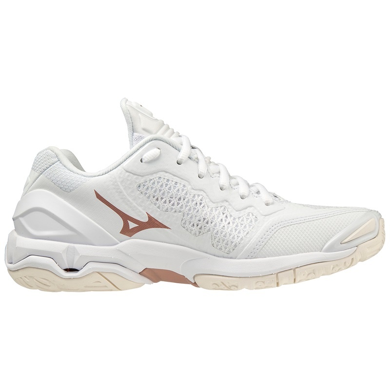 Mizuno Wave Stealth V Παπουτσια Χαντμπολ γυναικεια ασπρα | Greece M4857FD