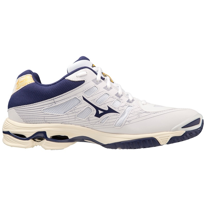 Mizuno Wave Voltage Παπουτσια Βολλευ ανδρικα ασπρα χρυσο χρωμα | Greece M9065VF