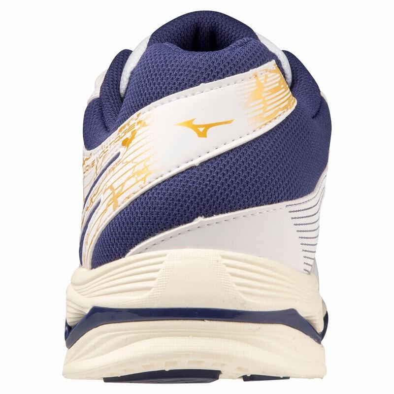 Mizuno Wave Voltage Παπουτσια Βολλευ ανδρικα ασπρα χρυσο χρωμα | Greece M9065VF