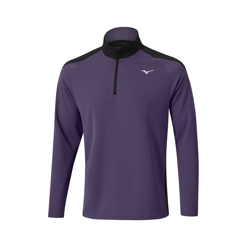 Mizuno Χειμερινά Breeze 1/4 Zip Αριστος ανδρικα μωβ | Greece M3510AT