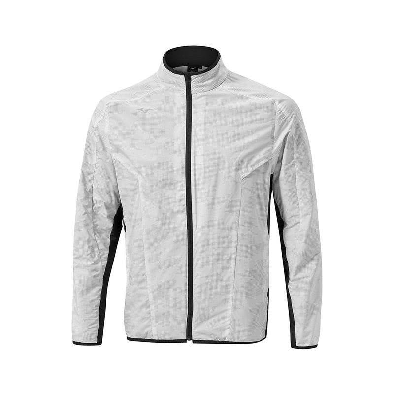 Mizuno Χειμερινά Stretch Full Zip Αριστος ανδρικα ασπρα | Greece M7035GW